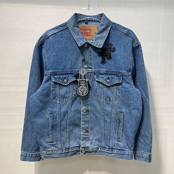クロムハーツ バックロゴのデニムジャケット偽物 Kut12771