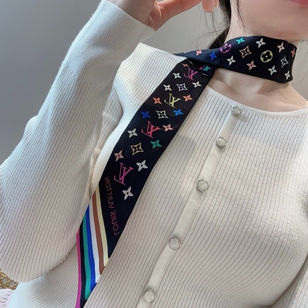 ＊村上隆コラボ【ルイヴィトン 偽物】LV×TM バンドー モノグラム BB スカーフ M96086