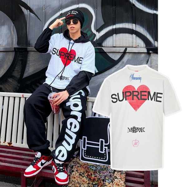 激安価格！シュプリーム★Announcing Tee アナウンシング 半袖 Tシャツ 偽物 ホワイト Shu43328
