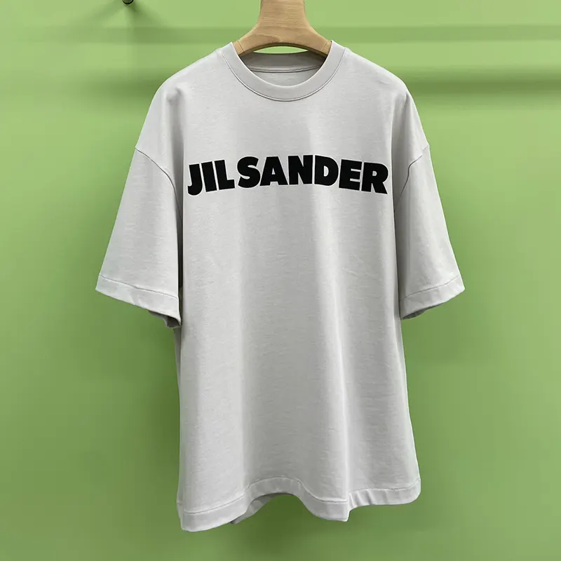 稀少ジルサンダー クルーネック ロゴ Tシャツ 偽物 半袖 カットソー Jit11295