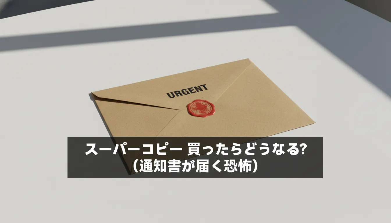スーパーコピー 買ったらどうなる？（通知書が届く恐怖）